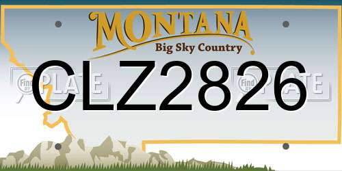 CLZ2826 Montana License Plate