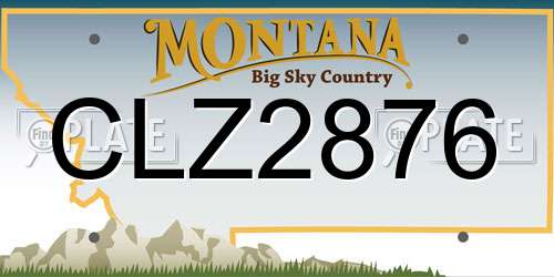 CLZ2876 Montana License Plate