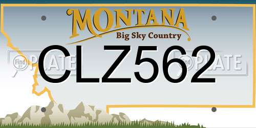 CLZ562 Montana License Plate
