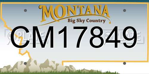 CM17849 Montana License Plate
