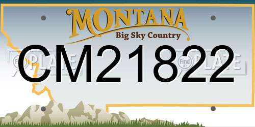 CM21822 Montana License Plate