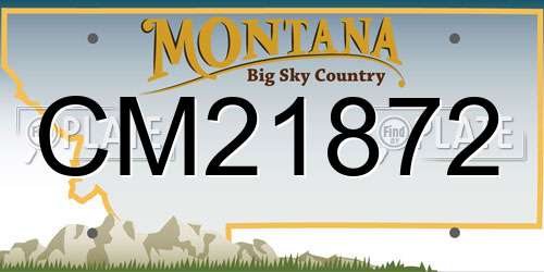 CM21872 Montana License Plate