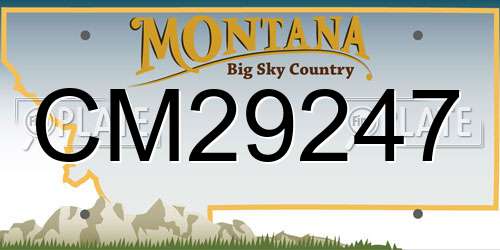 CM29247 Montana License Plate