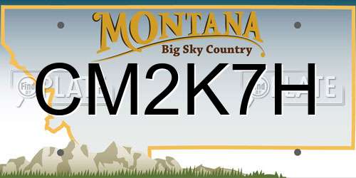 CM2K7H Montana License Plate