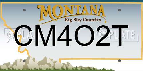 CM4O2T Montana License Plate