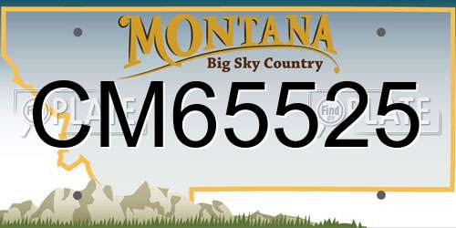 CM65525 Montana License Plate