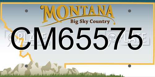 CM65575 Montana License Plate