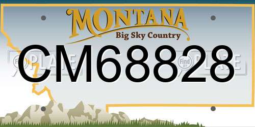 CM68828 Montana License Plate