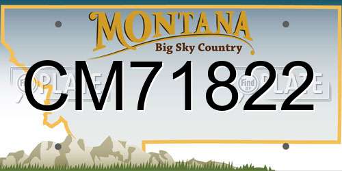 CM71822 Montana License Plate