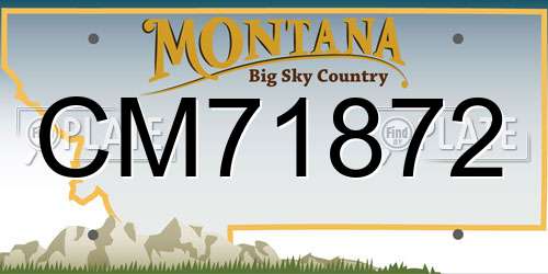 CM71872 Montana License Plate