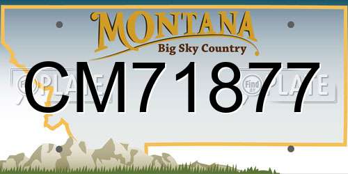 CM71877 Montana License Plate