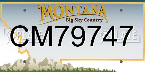 CM79747 Montana License Plate