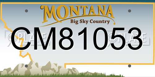 CM81053 Montana License Plate