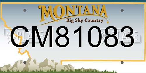 CM81083 Montana License Plate
