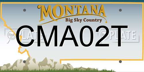 CMA02T Montana License Plate