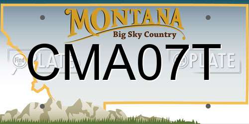 CMA07T Montana License Plate