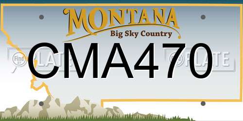 CMA470 Montana License Plate