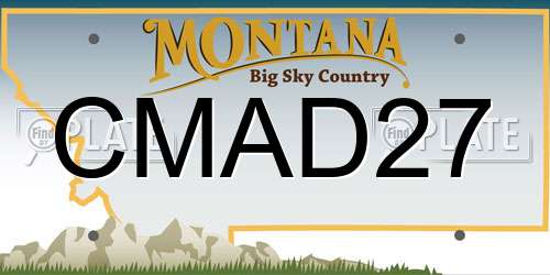 CMAD27 Montana License Plate