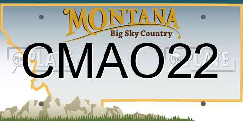 CMAO22 Montana License Plate