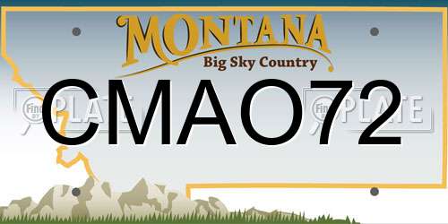 CMAO72 Montana License Plate
