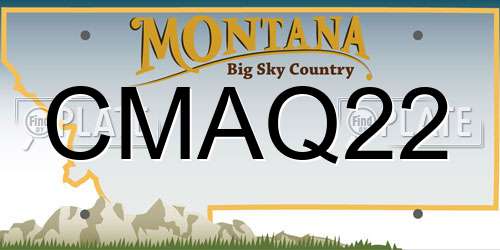 CMAQ22 Montana License Plate