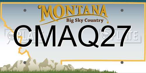 CMAQ27 Montana License Plate