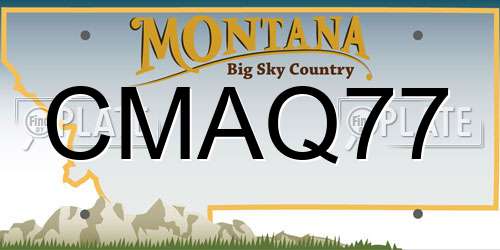 CMAQ77 Montana License Plate