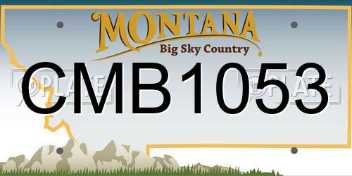 CMB1053 Montana License Plate