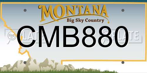 CMB880 Montana License Plate