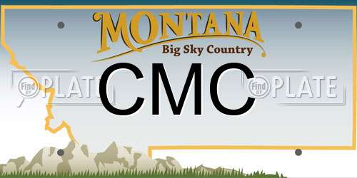 CMC Montana License Plate