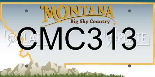 CMC313 Montana License Plate