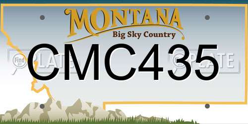 CMC435 Montana License Plate