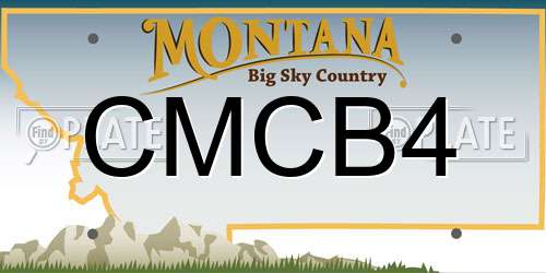 CMCB4 Montana License Plate