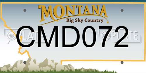 CMD072 Montana License Plate