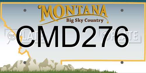 CMD276 Montana License Plate
