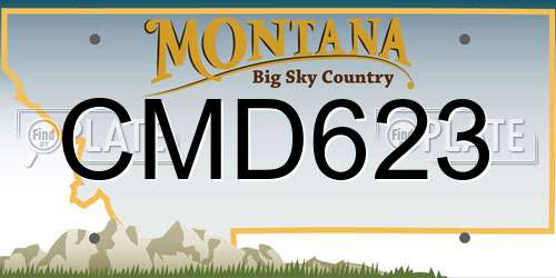 CMD623 Montana License Plate