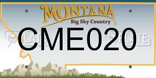 CME020 Montana License Plate