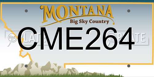 CME264 Montana License Plate