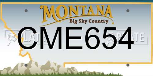 CME654 Montana License Plate