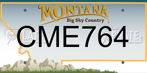 CME764 Montana License Plate