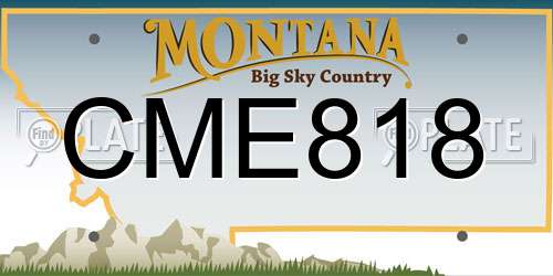 CME818 Montana License Plate