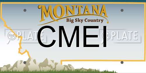 CMEI Montana License Plate