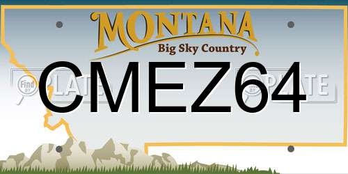 CMEZ64 Montana License Plate