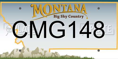 CMG148 Montana License Plate