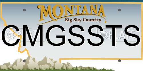 CMGSSTS Montana License Plate