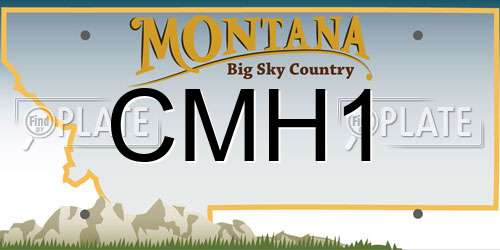 CMH1 Montana License Plate
