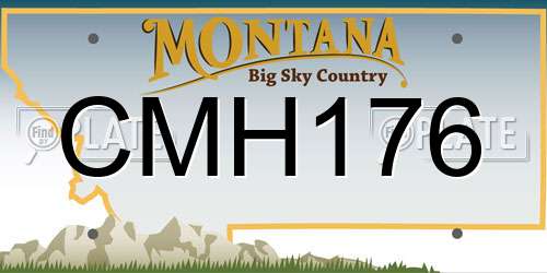 CMH176 Montana License Plate