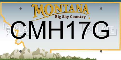 CMH17G Montana License Plate