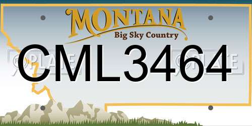 CML3464 Montana License Plate