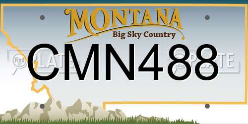 CMN488 Montana License Plate